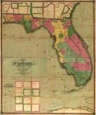 Florida 1829 State Map